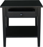 International Concepts Spencer Black Wood End Table - Image 7