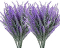Artificial Lavender Flowers Bouquet in Purple, Fake Plants Christmas Decorations Ornaments for Home Decor Wedding Garden Office Patio Decoration Party Arrangement Outdoor Indoor - 8 pcs by LOVENIMEN