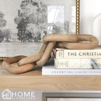 21" Natural Wood Chain Link Decor, Decorative Coffee Table Accent - Image 2