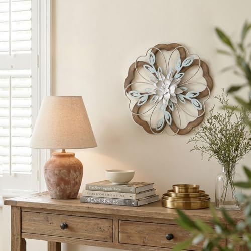 Layered Flower Metal Wall Decor,Rustic Farmhouse Wall Art for Living Room - Image 7