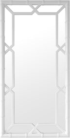 Mirror, Bamboo-Look Solid Wood Frame, Full Length by SORBARIA