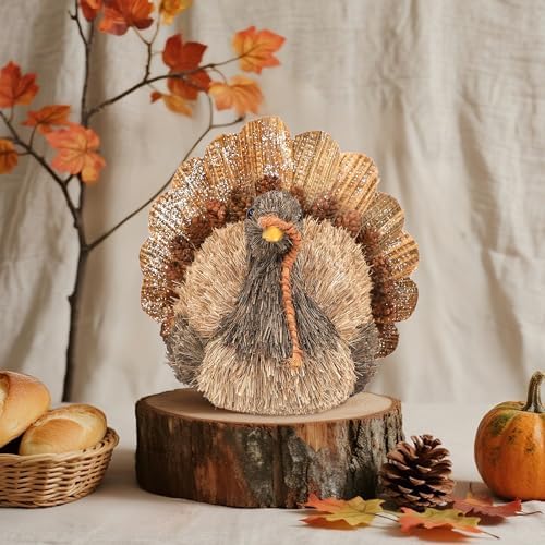 winemana Sisal Turkey Figurine – Thanksgiving Table Decorations Indoor - Image 4