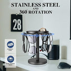 kondyfayo 360 Rotating Sunglass Organizer Glasses Holder (Titanium Black) - Image 3