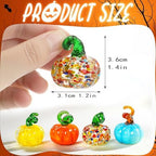 8 Pcs Colorful Blown Glass Pumpkin Figurines Halloween Thanksgiving Decor - Image 6