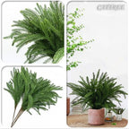 Artificial Norfolk Pine Branches 18 Inch, Fake Plastic Shrubs Greenery Realistic Plant Stems Real Touch Faux Pine Picks for Home Decor Vase Filler Indoor Outdoor Wreath DIY Christmas Decoration 4 Pack - Image 3