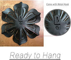 Metal Flower Wall Art Decor, 8.3" Rustic Modern Floral Sculpture, Distressed Iron Wall Hanging Home Decoration Accent Artworks for Indoor Kitchen Bedroom Living Room Office Outdoor Garden Patio - 06 - Image 5