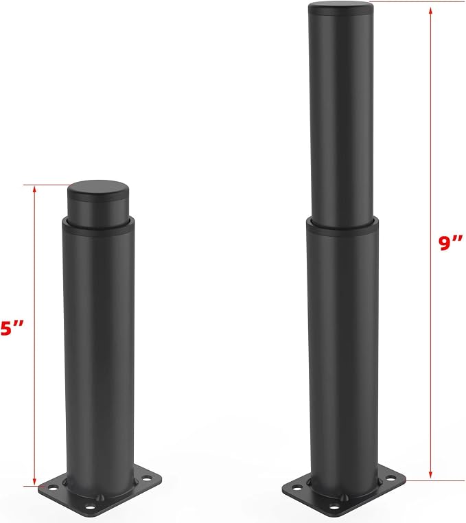 5"-9" Metal Adjustable Legs, Adjustable Height Replacement Legs - Image 2