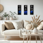 DONFENTHY 3 Pcs Blue Bedroom Decor Blue Rose Wooden Wall Decor Navy Bathroom Inspirational Farmhouse Office Signs With SHE Bible Words Decor For Women Bedroom Home(12x4Inch) - Image 5