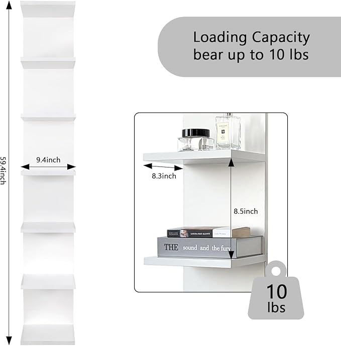 Homaterial 7 Tier Floating Shelf - Image 3