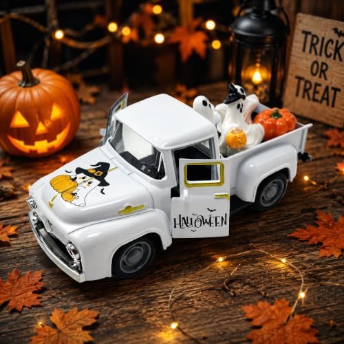 Cute Halloween Decor - White Ghost Truck Decorations - Image 6