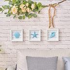LODOCAVE Blue Seashell Starfish Coastal Wall Decor, 6.3"x6.3" - Image 6