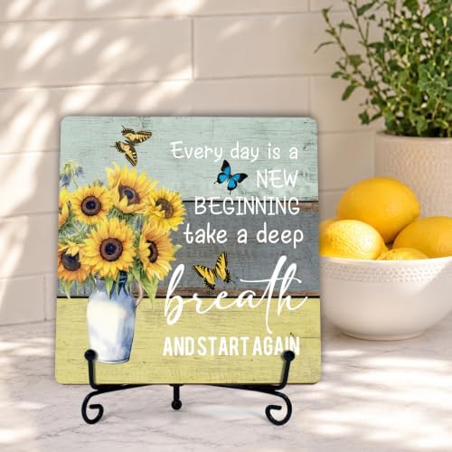 Spring Decorations for Rustic Farmhouse Decor, Motivational And Inspirational Desk Decor for Housewarming Gifts, Butterfly Decorations For Home Kitchen Bathroom (A02) - Image 3