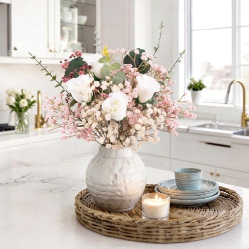 N&T NIETING Baby Breath Flowers Artificial Bulk, 15Pcs, Fall Pink Decor - Image 5