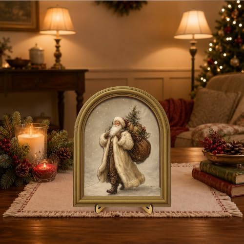 Christmas Decor Vintage Winter Santa Claus Wall Art Sign Table Decor - Image 5