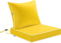 MIULEE Yellow Outdoor Seat Cushion 24x24 Inch Waterproof & 3 Year Fade by MIULEE