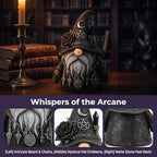 Gothic Gnome, Gothic Witch Gnome Figurine for Halloween Decorations, Home Shelves, Mantels & Home Garden Yard Decorations (Gothic Witchy Gnome) - Image 4