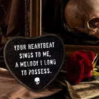 Gothic Wall Decor，Your Heartbeat Sings To Me，Black Heart Wooden Wall Art - Image 5