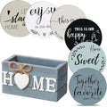 Queekay House Warming Gifts New Home Farmhouse Coasters Set of 6, Slate by Queekay