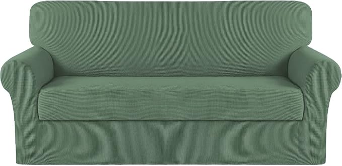 Turquoize Stretch Sofa Slipcover 2 Pieces Sofa Cover Couch Cover by Turquoize