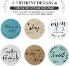 Queekay House Warming Gifts New Home Farmhouse Coasters Set of 6, Ocean - Image 4