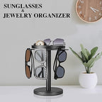 kondyfayo 360 Rotating Sunglass Organizer Glasses Holder (Titanium Black) - Image 4