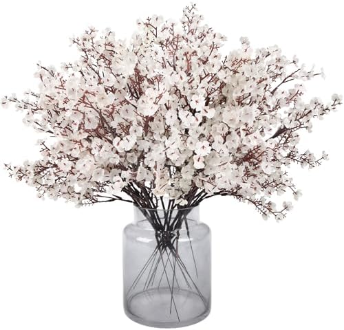 16Pcs Artificial Babys Breath Flowers Real Touch Fake Flowers Decoration by HIAGROW
