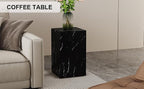 Black Rectangular End Coffee Table, Modern Elegant Bedside Nightstand Table - Image 6