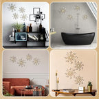 Hicarer 4 Pcs Starburst Wall Decor, Bling Metal Wall Art, Gold - Image 6