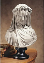 Design Toscano Veiled Maiden Indoor Bust Statue, 9 Inch Wide, 14 Inch Tall - Image 6