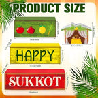 Yuntau 4 Pcs Happy Sukkot Table Decorations Sukkot Centerpieces for Tables - Image 3