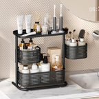 KINGRACK Metal Bathroom Counter Organizer，Rotating Countertop Storage Shelf - Image 2