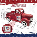 Apple Decor 13.4" Farmhouse Vintage Red Truck with 20 Magnets - Image 2