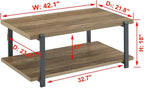FOLUBAN Industrial Coffee Table - Image 2