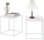 Furinno CAMNUS Side Table Set of 2, Metal Frame End Table, Square Open Frame by Furinno-FitsYourSpaceFitsYourBudget