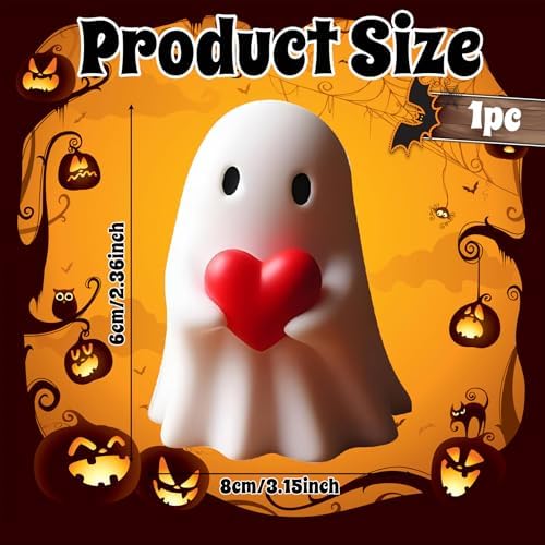Halloween Ghost Figurine，Red Heart Ghost Figurine - Image 2