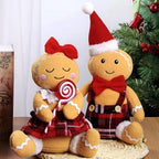 BWFY 2PC Gingerbread Man Christmas Decorations Indoor for Christmas Ornament Home Decor Gingerbread Doll for Gift Door Window Table Tree Holiday Xmas Season Decor by BWFY