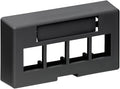 Leviton 4-Port QuickPort Extended Depth Modular Furniture Faceplate by Leviton