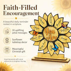 Christian Sunflower Gifts for Women, Birthday Gifts For Women, Religious Gifts for Sister, Friend, Daughter Sister, Wife, Daughter, Coworker, Teacher, Sunflower Decor - Image 3