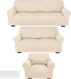 Peryiter 3 Pcs Couch and Loveseat Covers Set Sofa Cover by Peryiter