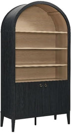 Modway Nolan Tall Arched Storage Display Cabinet in Black by Modway