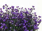 CATTREE Artificial Plants Shrubs Bushes, Plastic Fake Flowers Wedding Indoor Outdoor Home Garden Verandah Kitchen Office Table Centerpieces Arrangements Christmas Decoration - Deep Purple 4 pcs - Image 6