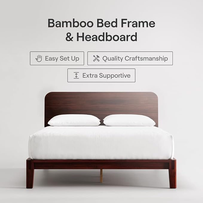 Nectar Bamboo Platform Bed Frame & Headboard - Image 2
