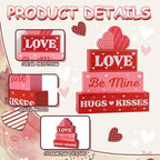 4Pcs Fall Decorations, Wooden Table Decor for Thanksgiving (Love) - Image 3