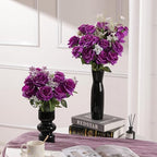 Nubry Artificial Silk Roses, 10Pcs Lifelike Fake Rose Bouquet, Purple Faux Flowers for Home Office Decor, Table Centerpiece, Wedding, Birthday Gift & Anniversary - Image 6