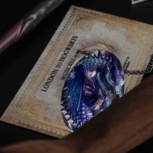 ACOCOFE Dragons Egg, Lava Dragon Egg with Luminous Base, Handmade Sculpture Dragon Eggs Resin Ornaments, Gift for The Holidays, Christmas, Birthdays, Graduation, Back to School (Purple with Base) - Image 7