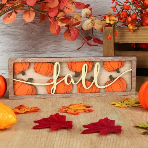 Vintage Fall Pumpkin Decorations for Office Home Table Mantel Shelf Desk - Image 3