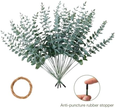 40pcs Eucalyptus Stems Artificial Eucalyptus Leaves Stems,Fake Eucalyptus Plants Real Touch Faux Flower for Home Office Flowers Bouquet Centerpiece Wedding Garden Decoration Farmhouse Home Decor - Image 5