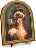 3D Funny Gentleman Dog Wall Art Sign for Bar Decor, Drinking Dog Portrait Wall Decor, 8x10 Inch by Unknown