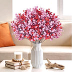 Uieke 30 Pcs Valentine’s Day Artificial Baby’s Breath Flowers, Red Pink Faux Gypsophila Bouquets Real Touch Silk Fake Flowers for Romantic Wedding, Anniversary, Party, Home Table Centerpiece Décor - Image 7