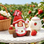 Strawberry Decor Gnome Figurine 6 Inch Cute Garden Decor Gifts - Image 4